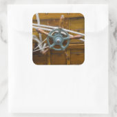 Antiquitätenboot Quadratischer Aufkleber (Tasche)