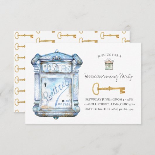 Antiquitätenbriefkasten | Einladung zum Haushalt (Vorne/Hinten)