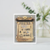 Antiquitätenbriefkasten in Frankreich Postkarte (Stehend Vorderseite)