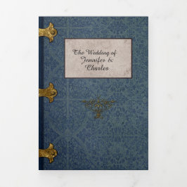 Antiquitätenbuch Märchen Hochzeit Foto Tri-falten  Dreifach Gefaltete Einladung