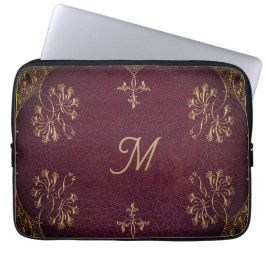 Antiquitätenbuchbindung - Lederlook Laptopschutzhülle