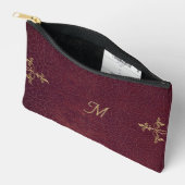 Antiquitätenbuchbindung - Lederlook Zubehörtasche (Offen)