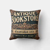 Antiquitätenbuchhandlung Vintager Kissen (Rückseite)