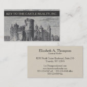 Antiquitätenburg | Vintage Darstellung Visitenkarte (Vorne/Hinten)