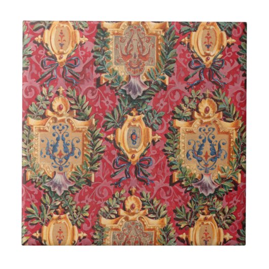 Antiquitätendekoration französisches Blumenmuster Fliese (Vorderseite)