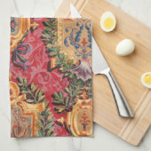 Antiquitätendekoration französisches Blumenmuster Geschirrtuch (Viertel Falte)