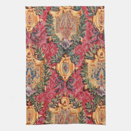 Antiquitätendekoration französisches Blumenmuster Geschirrtuch (Vertikal)
