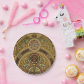 Antiquitätendekoration Holzdrucken Pappteller (Party)