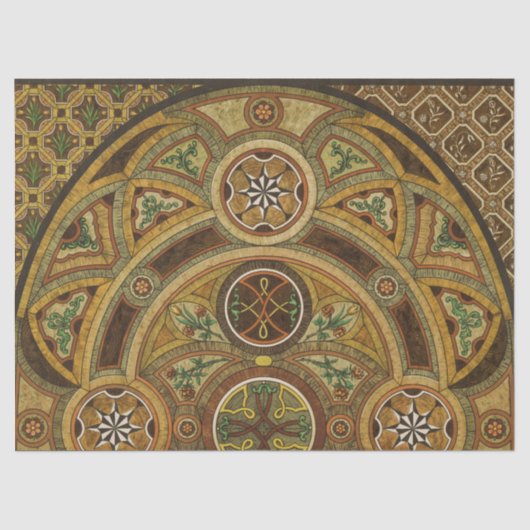 Antiquitätendekoration Holzdrucken Seidenpapier (Vorderseite)