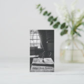 Antiquitätendekoration Räume Tischfenster rustikal Visitenkarte (Stehend Vorderseite)