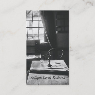 Antiquitätendekoration Räume Tischfenster rustikal Visitenkarte