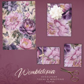 Antiquitätendekoupage aus Blumen und Schmetterling Geschenkpapier Set