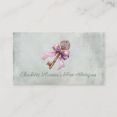 Antiquitätendesign alter Schlüssel Pink Bug Visitenkarte (Vorderseite)