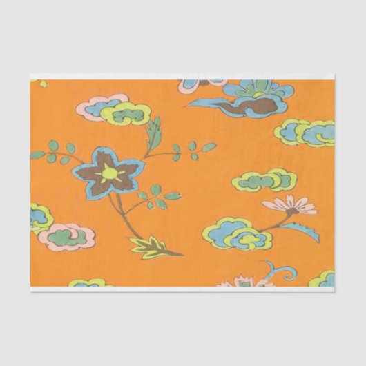 Antiquitätendesign - Blume-Papiertücher Seidenpapier (Vorderseite)