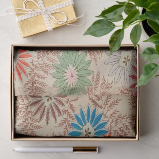 Antiquitätendesign - Blume-Papiertücher Seidenpapier (Geschenk)