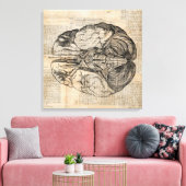 Antiquitätendiagramm Alte Mode Leinwanddruck (Insitu (Wohnzimmer))