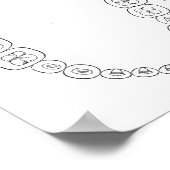 Antiquitätendiagramme für Zeltkronen drucken Poste Poster (Ecke)