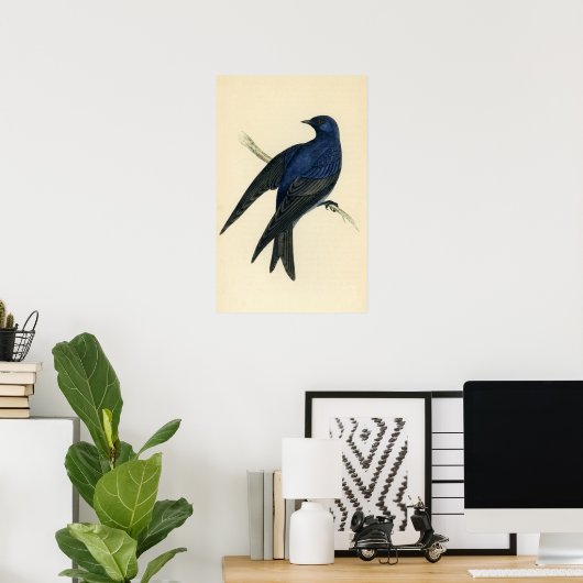 Antiquitätendruck eines Lila Martin Poster (Heimbüro)