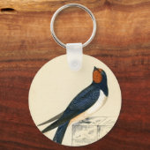 Antiquitätendruck Schlucken Schlüsselanhänger (Vorderseite)