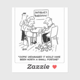 Antiquitätenexperte lässt einen wertvollen Gegenst Aufkleber