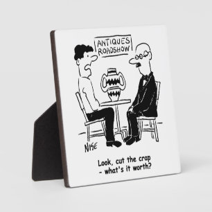 Antiquitätenexperte. Was ist es wert Funny zu mach Fotoplatte