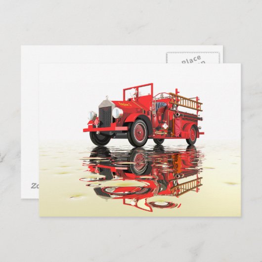 Antiquitätenfeuer-Motor Postkarte (Vorne/Hinten)