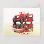 Antiquitätenfeuer-Motor Postkarte (Vorderseite)