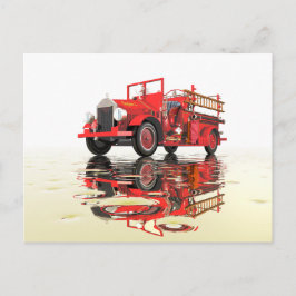 Antiquitätenfeuer-Motor Postkarte