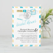 Antiquitätenflugzeug-Brautparty Einladung (Stehend Vorderseite)