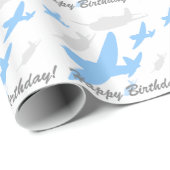 Antiquitätenflugzeug Geschenkpapier (Rolleneckpunkt)