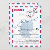 Antiquitätenflugzeug nur verheiratet Post Empfang Einladung (Vorne/Hinten)