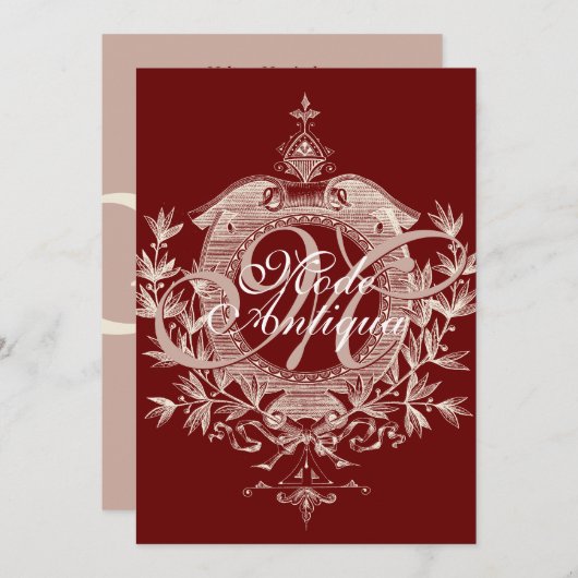 Antiquitätengeschäft Boutique Grand Opening Einlad Einladung (Vorne/Hinten)