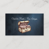 Antiquitätengeschäft, eleganter Vintager Polster, Visitenkarte (Vorderseite)