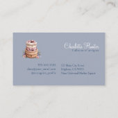 Antiquitätengeschäft, eleganter Vintager Spiegel, Visitenkarte (Rückseite)