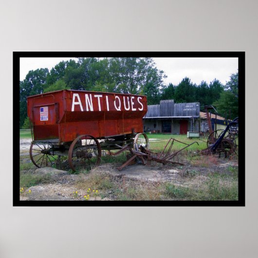 Antiquitätengeschäft - Gott segne Amerika Poster (Vorne)