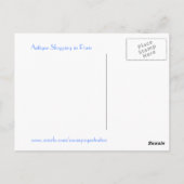 Antiquitätengeschäft in Paris Postkarte (Rückseite)