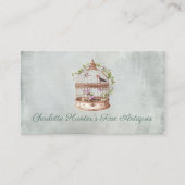 Antiquitätengeschäft Vintag romantische Vogelkäfig Visitenkarte (Vorderseite)