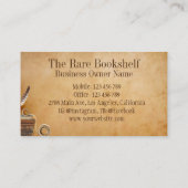 Antiquitätengeschäft Vintag Visitenkarte (Rückseite)