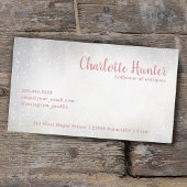 Antiquitätengeschäft, Vintage alte Teekanne, goldf Visitenkarte