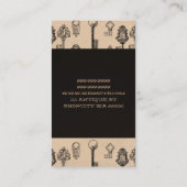 Antiquitätengeschäft Vintage Brauntöpfe Visitenkarte (Rückseite)