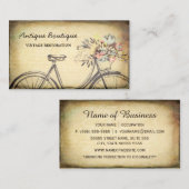Antiquitätengeschäft Vintage Restaurierung Blumenr Visitenkarte (Vorne/Hinten)