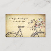 Antiquitätengeschäft Vintager Blumenradverleih Tre Treuekarte (Rückseite)