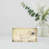 Antiquitätengeschäft Vintager Blumenradverleih Tre Treuekarte (Stehend Vorderseite)