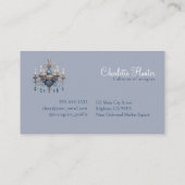 Antiquitätengeschäft, Vintages altes Kronleuchter Visitenkarte (Rückseite)