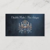 Antiquitätengeschäft, Vintages altes Kronleuchter Visitenkarte (Vorderseite)