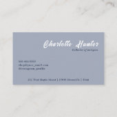 Antiquitätengeschäft, Vintages altes Telefon, Gold Visitenkarte (Rückseite)