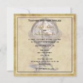 Antiquitätenglobe, bedrückte Hochzeit des BG SQ Einladung (Rückseite)