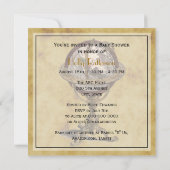 Antiquitätenglobe, erschütterte Grilldusche Einladung (Rückseite)