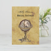 Antiquitätenglocke erschüttert BG V Brautparty Einladung (Stehend Vorderseite)