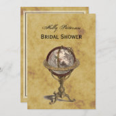 Antiquitätenglocke erschüttert BG V Brautparty Einladung (Vorne/Hinten)